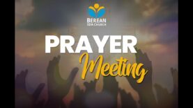 Prayer Meeting | December 1, 2021