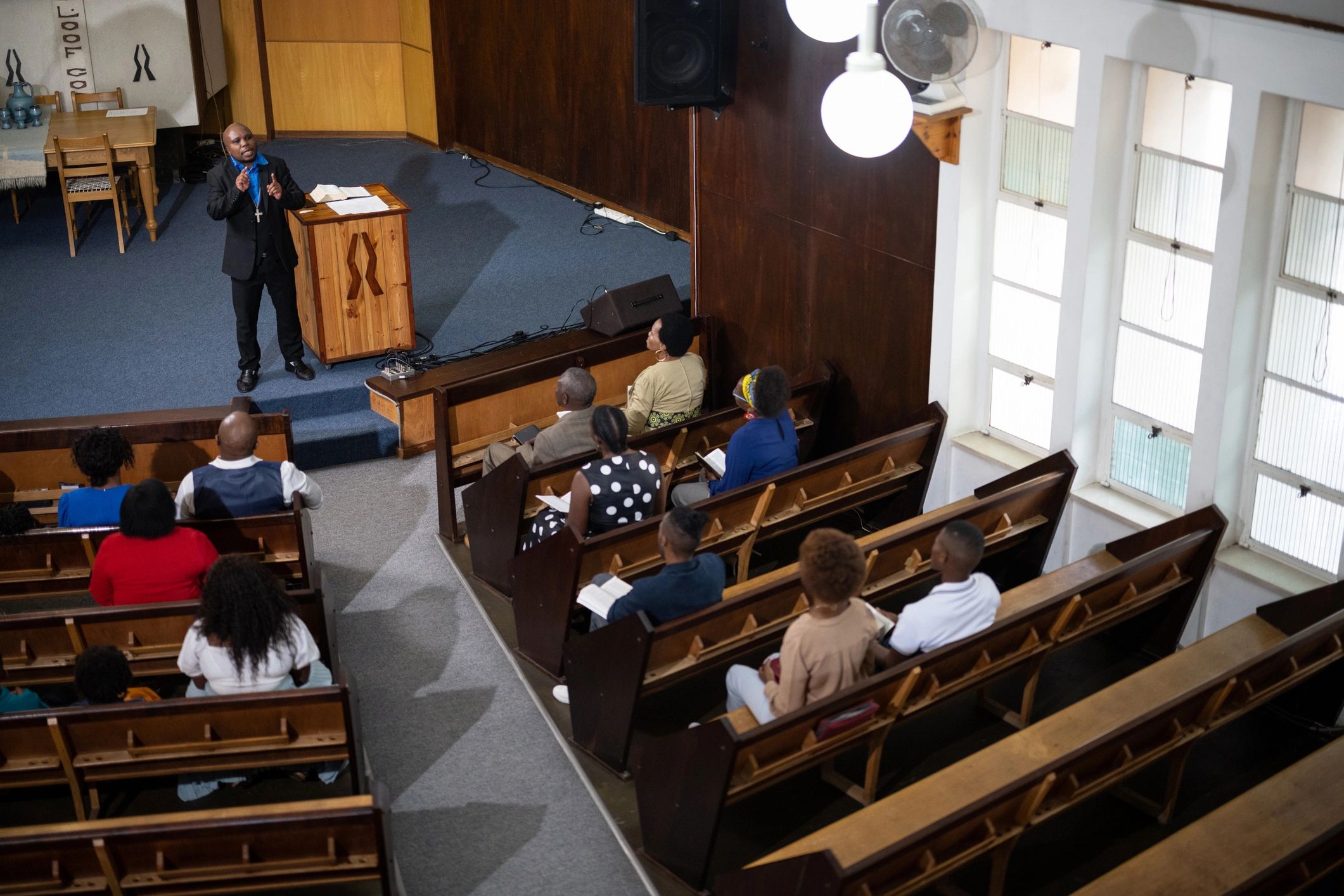 Congregation gathered for a church service